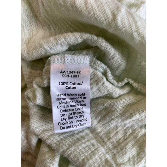 ATM Women's Long Sleeve Destroyed Slub Jersey T-Shirt Sage Green Size Medium - Picture 5 of 6